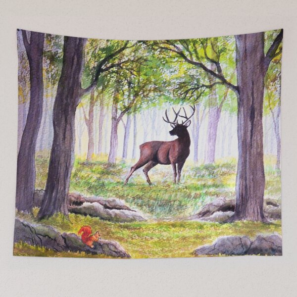 Item preview, Deer In Misty Woods designed and sold by William Holkham.