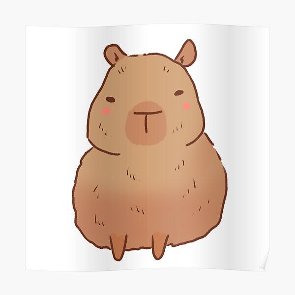 Funny capybara illustration 