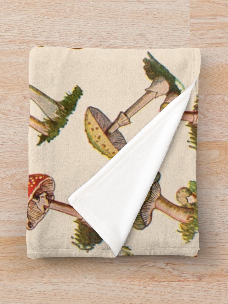 "Mushrooms" Throw Blanket for Sale by Notsniw Art Redbubble