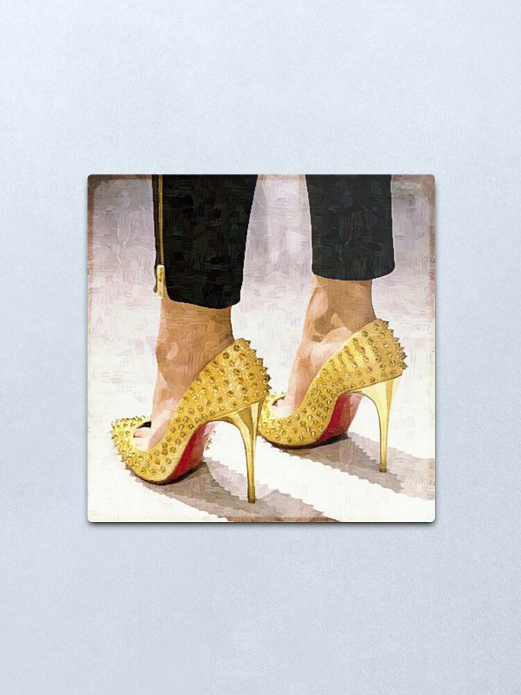 gold red bottom heels
