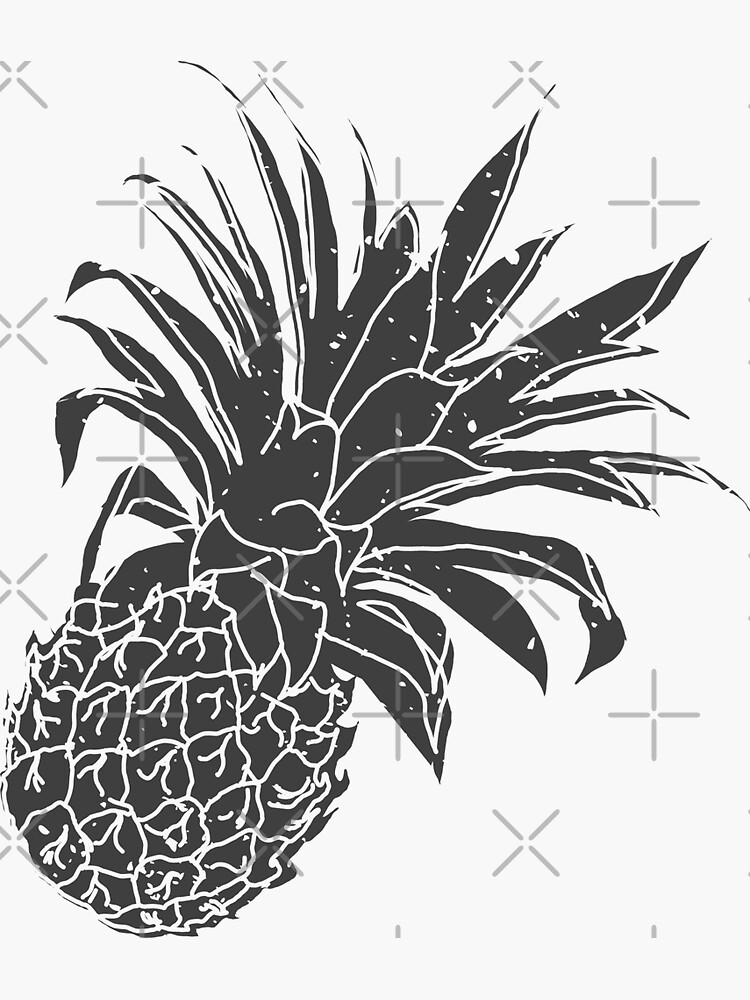 "Pineapple" Sticker for Sale by joeborek Redbubble