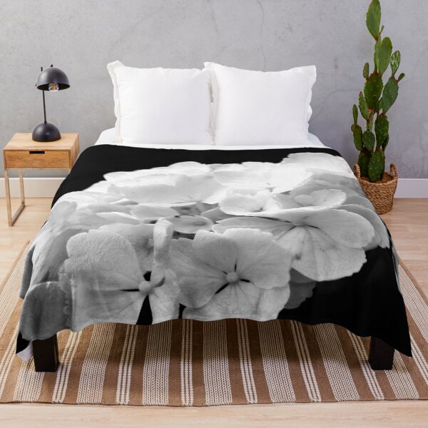 Item preview,  White Hydrangea on Black Background designed and sold by Aradalo.