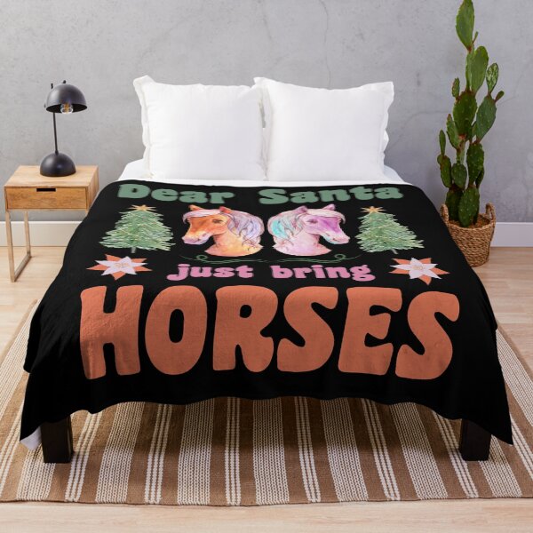 Item preview, Dear Santa Just Bring Horses For Christmas Is Approaching Santa Design designed and sold by CandyDroidMerch.