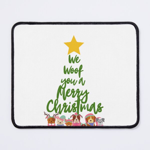 Item preview, We woof a merry christmas. Festive Dog. Christmas Dog. designed and sold by Doggymadness.