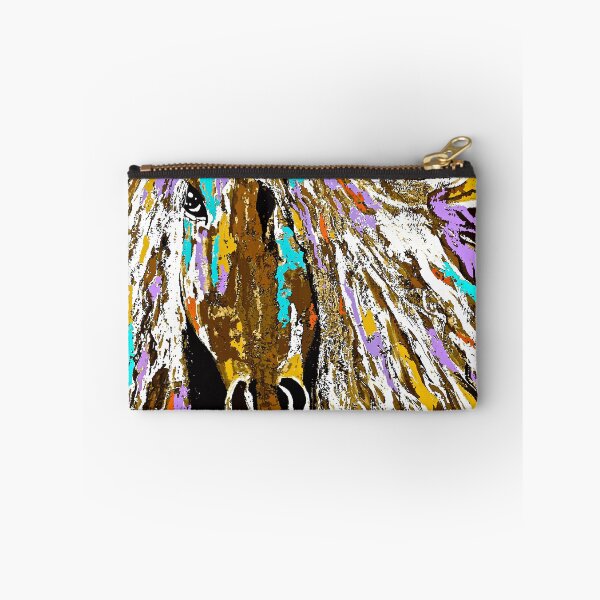 Item preview, Horse Abstract Brown Blue Gold  designed and sold by Overthetopsm.