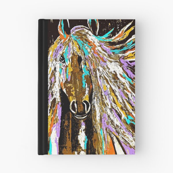 Item preview, Horse Abstract Brown Blue Gold  designed and sold by Overthetopsm.