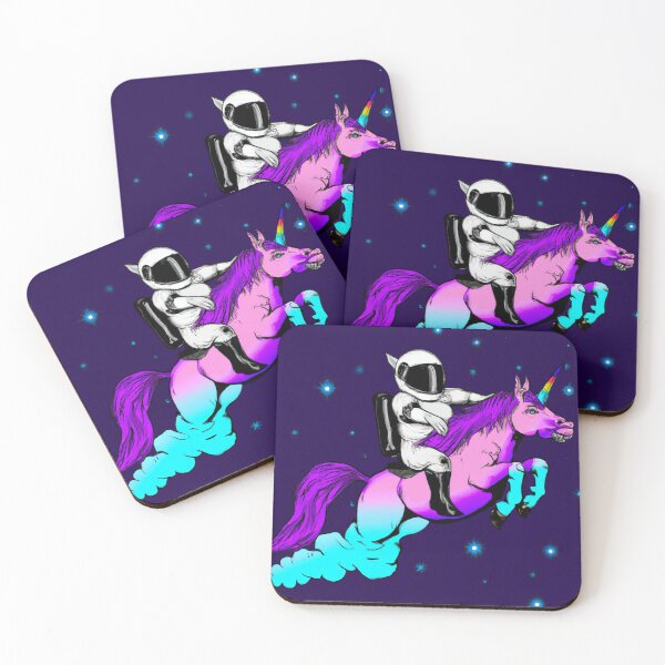 Item preview, AI Art motorcyclist riding a unicorn in space designed and sold by 4You4U.
