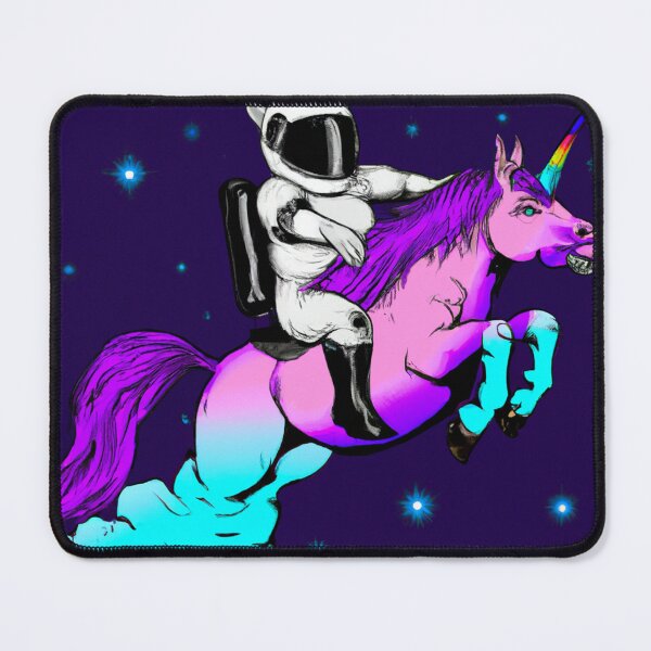 Item preview, AI Art motorcyclist riding a unicorn in space designed and sold by 4You4U.