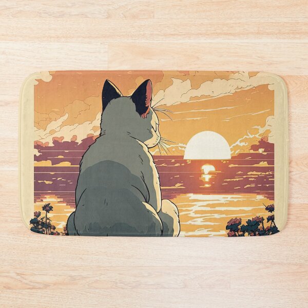 Item preview, cat looking at sunset designed and sold by Chillapy.