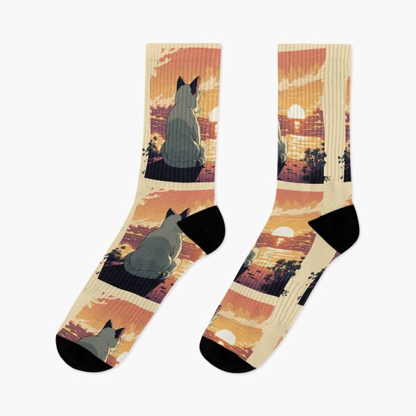 Item preview, cat looking at sunset designed and sold by Chillapy.
