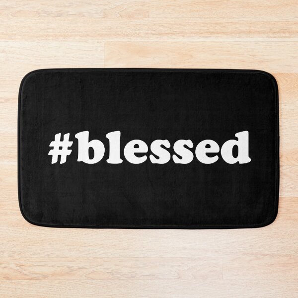 Item preview, #blessed Words To Live By Bold Black and White Typography Quote designed and sold by DigitalPie.
