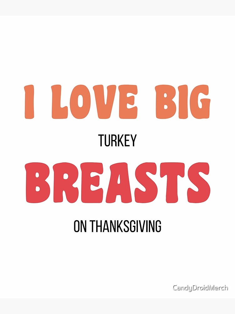 I Love Big Turkey Breasts on Thanksgiving women's t-shirt Black – Minty  Tees