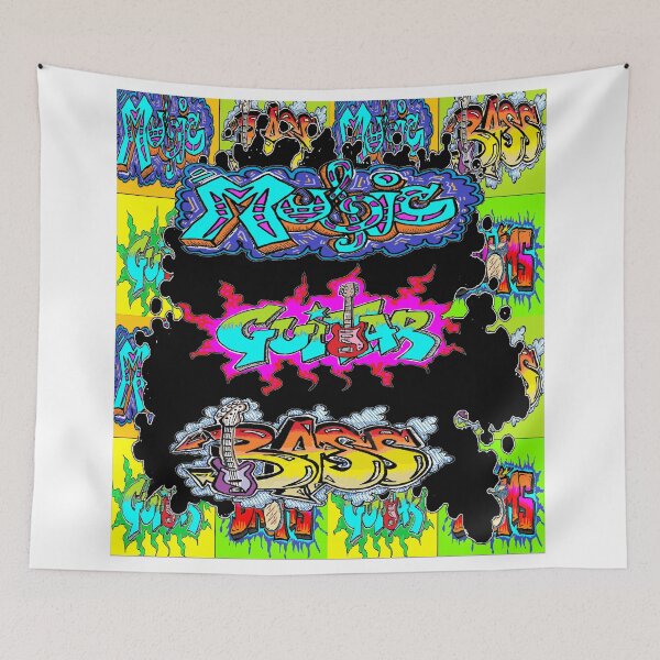 Item preview, Music Guitar Bass Graffiti   designed and sold by LowEndGraphics.