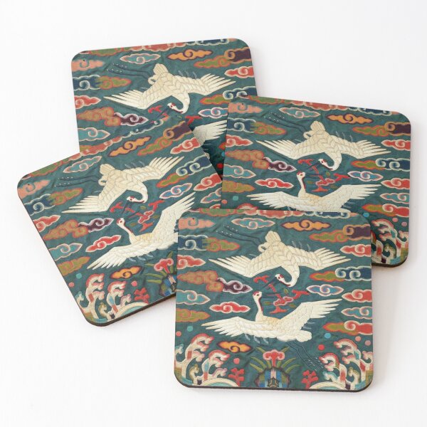 Item preview, Two Cranes: An Official Korean Joseon Dynasty Official Ranking Badge designed and sold by SeoulJourner.
