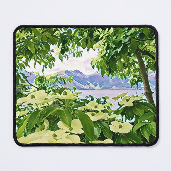 Item preview, Lake Wakatipu Mountains Trees Flowers NZ designed and sold by TastyTonic.