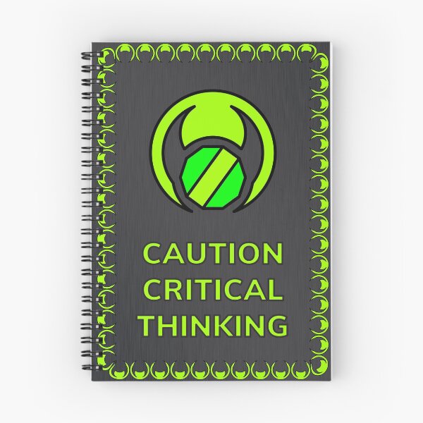 Item preview, Caution Critical Thinking designed and sold by CreepyKards.
