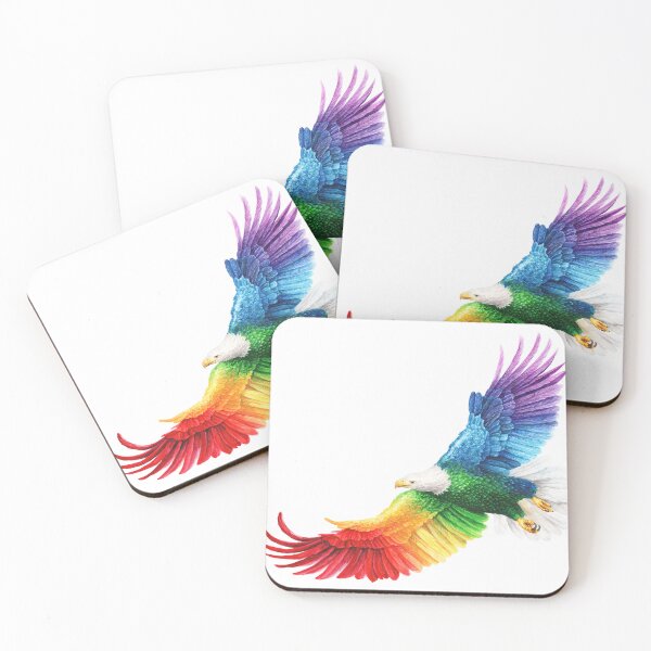 Item preview, Eagle Rainbow Flying  designed and sold by MandalaSoul.