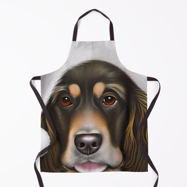 Item preview, Christmas Deutscher Wachtelhund Wearing A Santa Hat designed and sold by ZenEverAI.