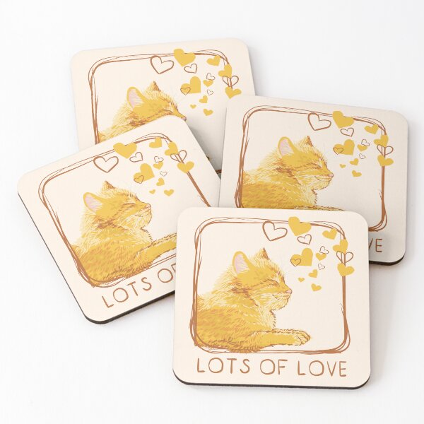 Item preview, Lots Of Love Orange Cat Hearts designed and sold by Fransyn.