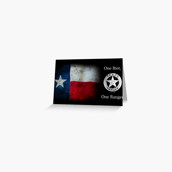 Premium Old West Badge - Texas Ranger, Star with Flag