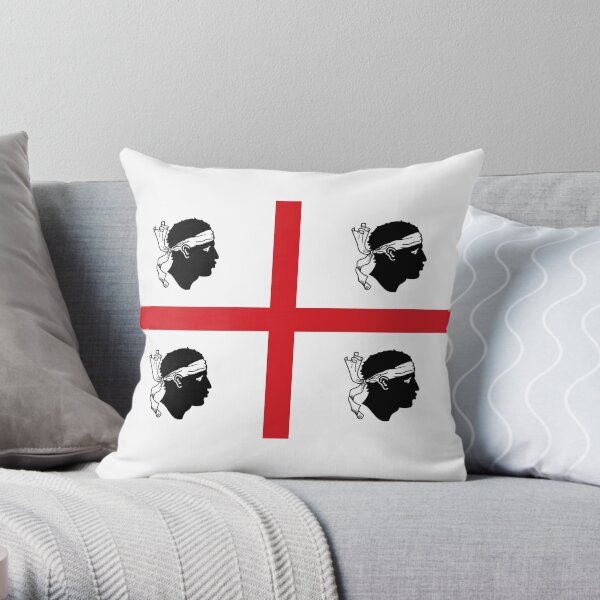Flag of Sardinia, Italy Throw Pillow