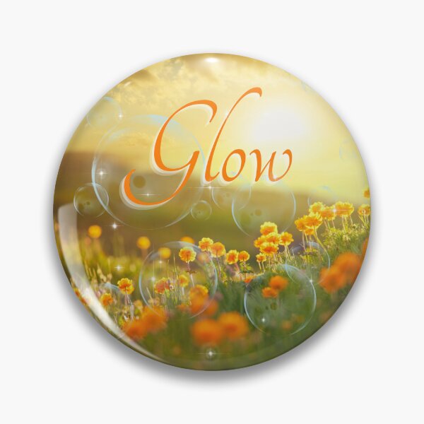 Item preview, Glow.. A dreamy and calming design, sunshine and bubbles sparkling over a meadow of orange flowers designed and sold by ditzy-designs.