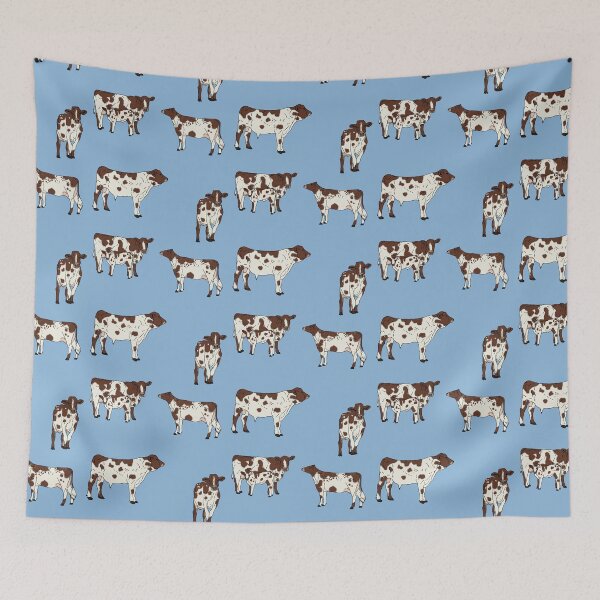 Item preview, Ayrshire Cows Pattern Blue designed and sold by Ashley Gagnon.