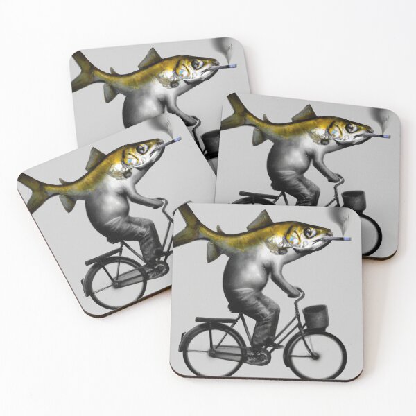 Item preview, AI Art smoking fish on a bycicle designed and sold by 4You4U.