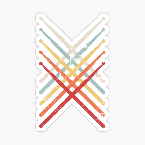 Percussion Marching Band Drum Sticks Sticker