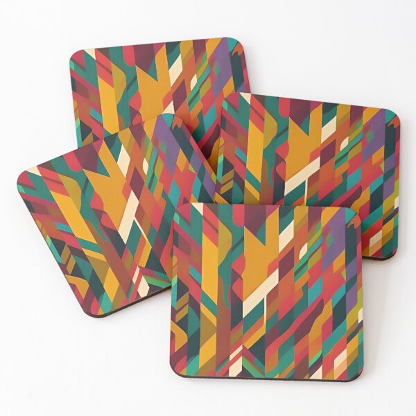 Item preview, Intricate Shapes Colorful Design Abstract Cubes Cubism designed and sold by CattlettArt.