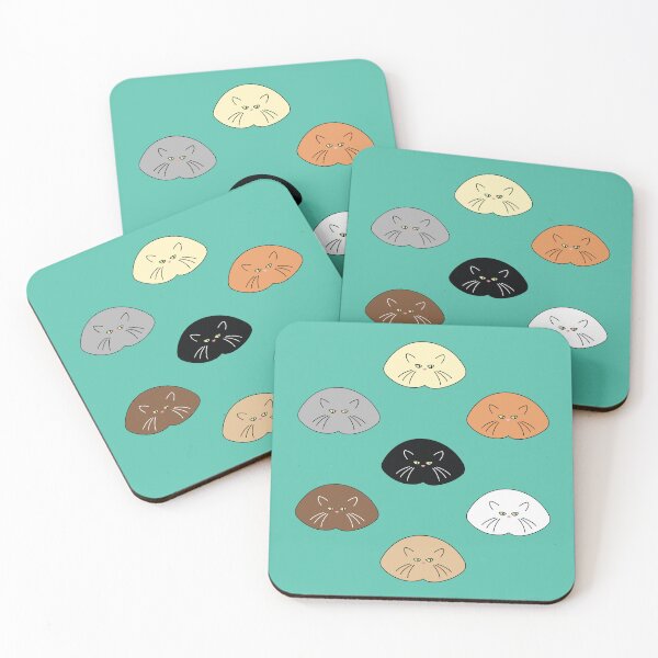 Item preview, Cats Loafing Around on Turquoise designed and sold by 7SistersGraphX.