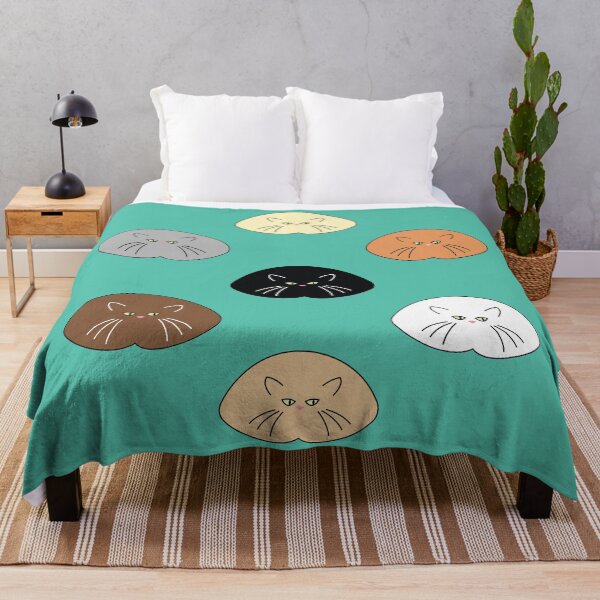 Item preview, Cats Loafing Around on Turquoise designed and sold by 7SistersGraphX.