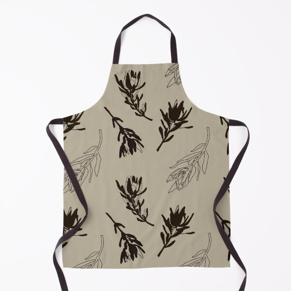 Item preview, Minimal black flower pattern leucodendron designed and sold by SvirenLisa.