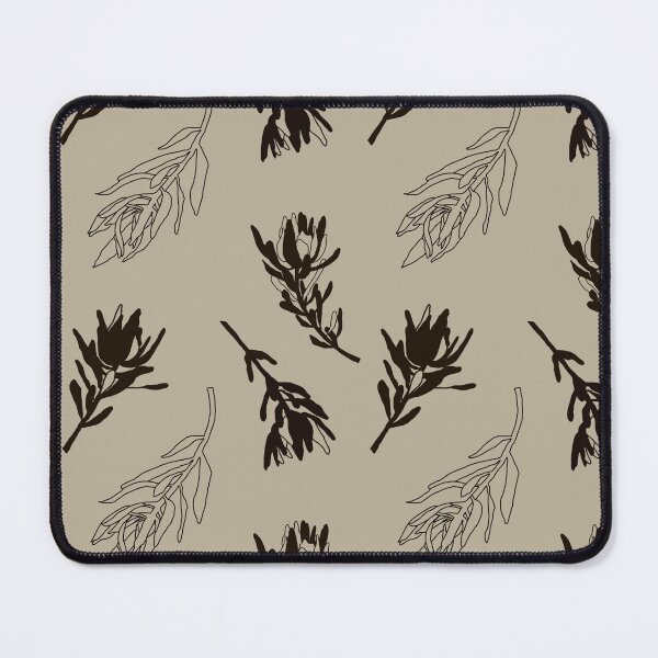 Item preview, Minimal black flower pattern leucodendron designed and sold by SvirenLisa.
