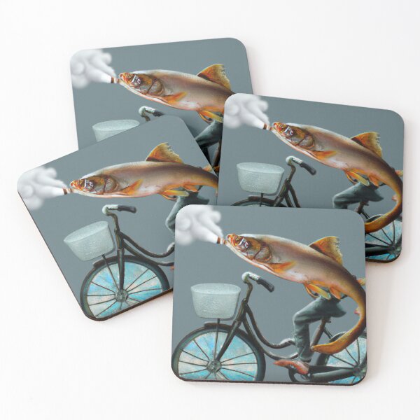 Item preview, AI Art smoking fish on a bycicle designed and sold by 4You4U.
