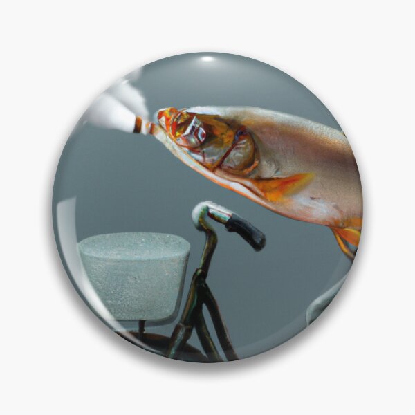 Item preview, AI Art smoking fish on a bycicle designed and sold by 4You4U.