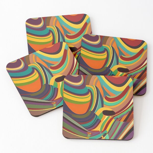 Item preview, Groovy Organic Colorful Abstract Geometric Pattern designed and sold by CattlettArt.
