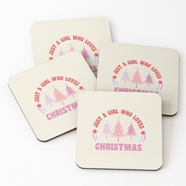 Item preview, Merry Christmas Womens Girls Pink Tree Christmas Just A Girl Who Loves Christmas Retro Vintage Christmas Design designed and sold by CandyDroidMerch.