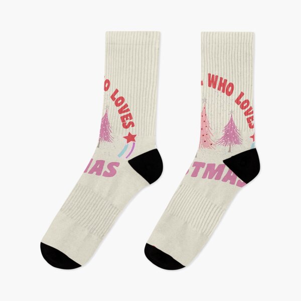 Item preview, Merry Christmas Womens Girls Pink Tree Christmas Just A Girl Who Loves Christmas Retro Vintage Christmas Design designed and sold by CandyDroidMerch.