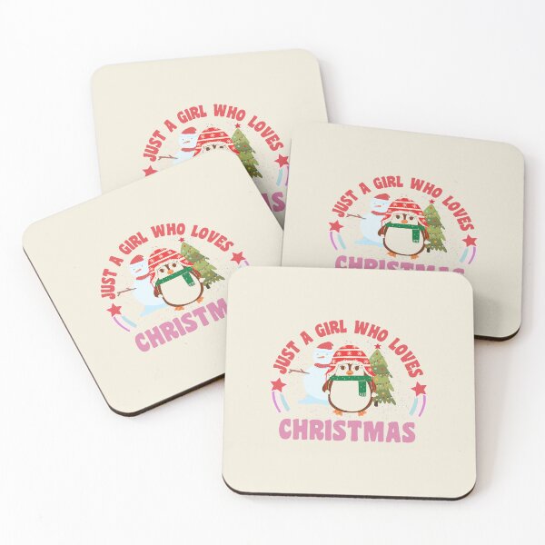 Item preview, Merry Christmas Womens Girls Pink Tree Christmas Just A Girl Who Loves Christmas Retro Vintage Christmas Design designed and sold by CandyDroidMerch.