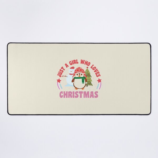 Item preview, Merry Christmas Womens Girls Pink Tree Christmas Just A Girl Who Loves Christmas Retro Vintage Christmas Design designed and sold by CandyDroidMerch.