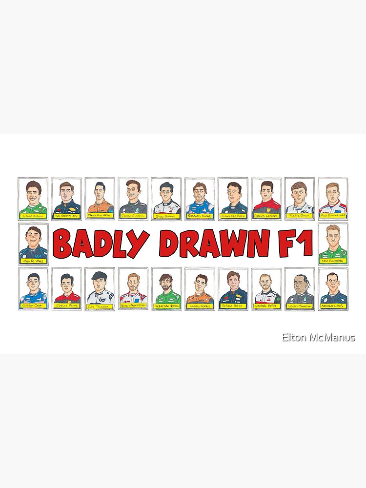 Artwork view, Badly Drawn F1 2022 Grid designed and sold by Elton McManus
