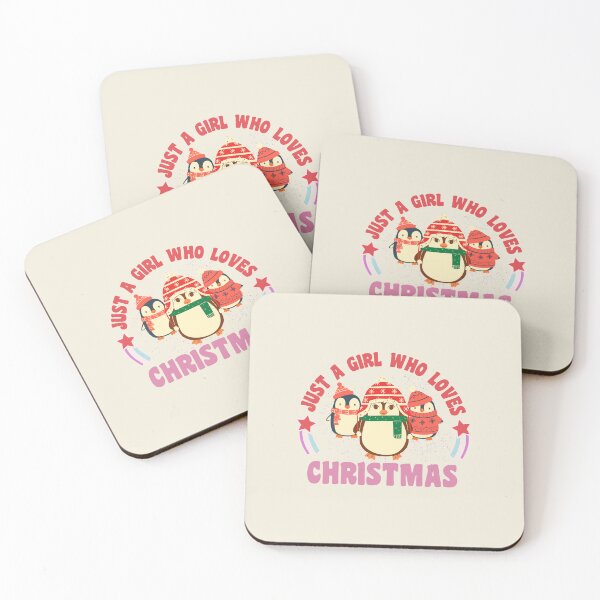 Item preview, Merry Christmas Womens Girls Pink Tree Christmas Just A Girl Who Loves Christmas Retro Vintage Christmas Design designed and sold by CandyDroidMerch.