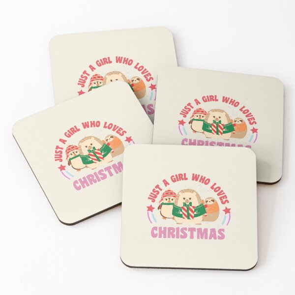 Item preview, Merry Christmas Womens Girls Pink Tree Christmas Just A Girl Who Loves Christmas Retro Vintage Christmas Design designed and sold by CandyDroidMerch.
