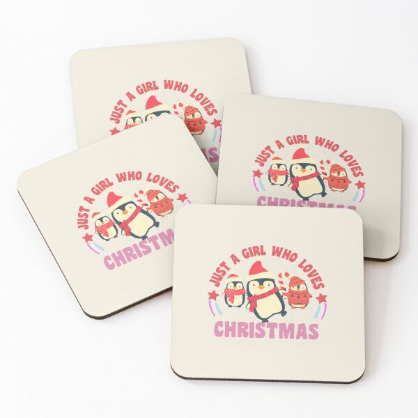 Item preview, Merry Christmas Womens Girls Pink Tree Christmas Just A Girl Who Loves Christmas Retro Vintage Christmas Design designed and sold by CandyDroidMerch.