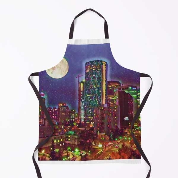 Item preview, Colorful Calgary under the full moon - painting style designed and sold by Hamilton is Beautiful.