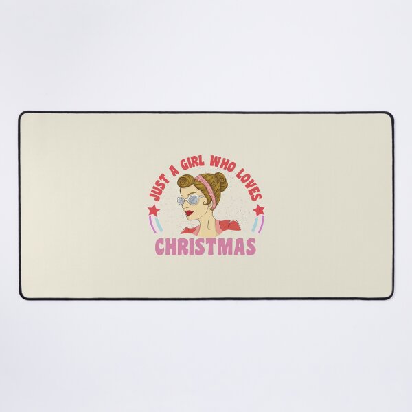Item preview, Merry Christmas Womens Girls Pink Tree Christmas Just A Girl Who Loves Christmas Retro Vintage Christmas Design designed and sold by CandyDroidMerch.