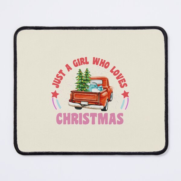 Item preview, Merry Christmas Womens Girls Pink Tree Christmas Just A Girl Who Loves Christmas Retro Vintage Christmas Design designed and sold by CandyDroidMerch.
