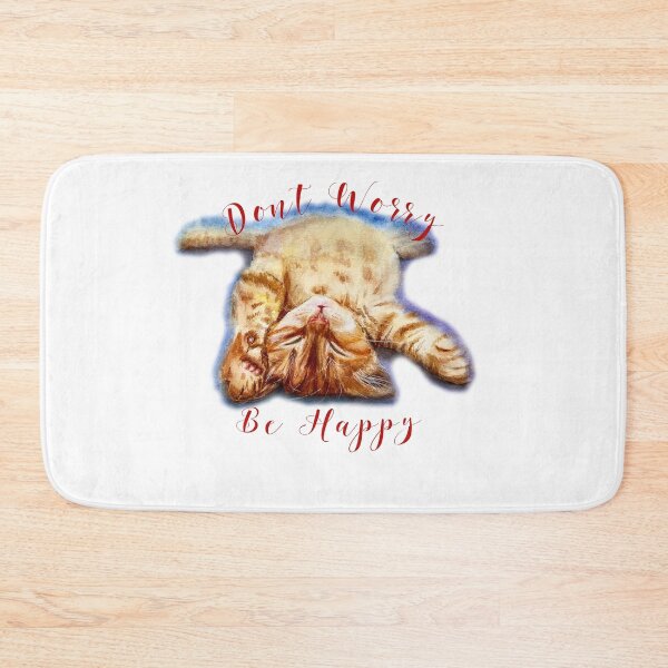 Item preview, Watercolor Hand Painted Sleeping Kitty Print, Don't worry, be happy! designed and sold by Oksana Suprun.