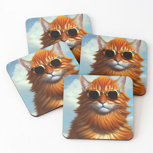 Item preview, Gato atigrado naranja - Arte digital moderno designed and sold by Ai-michiart.